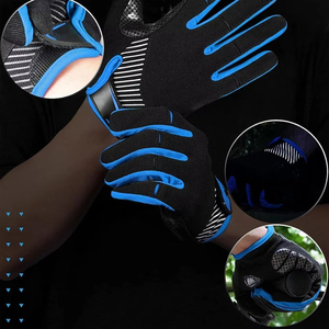 Gants de cyclisme personnalisés avec logo, doigts entiers, paume antichoc, pour le vélo et les sports de plein air, fournisseur en gros - Product Image 3