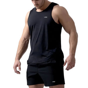 Débardeur de sport d'été pour homme, col rond, sans manches, coupe courte, 100% coton, séchage rapide, style urbain - Product Image 4