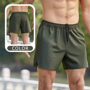 Pantalones Cortos Casuales de Punto para Hombre, a la Altura de la Rodilla, con Rasgaduras, Cintura Media, Transpirables, de Secado Rápido, para Correr y Hacer Ejercicio al Aire Libre - Product Image 3