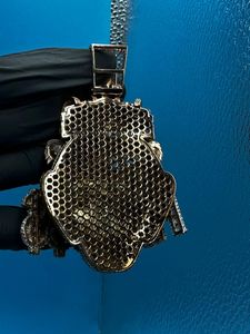 จี้รูปหน้าหมีประดับเพชรโมอิสซาไนต์ เงินแท้ 925 จี้สลักชื่อตามสั่ง จี้แฟชั่นสไตล์แร็ปเปอร์ ผ่านการทดสอบเพชร - Product Image 4