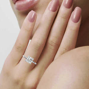 Bague de fiançailles solitaire en diamant de laboratoire taille princesse 1,5 carat certifié IGI, or jaune 14 carats, minimaliste, pour fête, mariage, mariée - Product Image 6