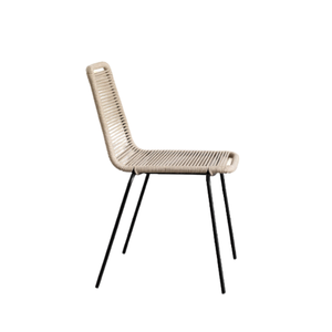 Chaises en rotin avec structure en métal de qualité supérieure, chaises de salle à manger, chaises de restaurant au design minimaliste moderne, meubles de salle à manger - Product Image 2