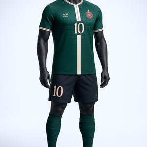 Conjunto de Uniforme de Entrenamiento Personalizado para Aficionados al Fútbol, Manga Corta, para Niños y Adultos, Impresión Digital, Transpirable - Product Image 4