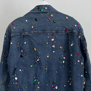 Chaqueta Vaquera de Hombre Personalizada de Alta Calidad con Pedrería y Logotipo Frontal de Diseño Moderno para Invierno a Precio de Mayoreo Haus Ind - Product Image 4