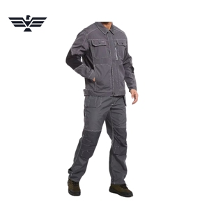 Ensemble de vêtements de travail industriels unisexes, combinaison de travail résistante, coton, mécanicien, construction, confortable - Product Image 2
