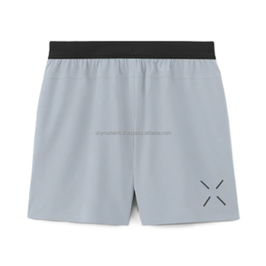Shorts décontractés pour hommes en jersey 100 % polyester de haute qualité, taille élastique mi-haute, séchage rapide, respirants, tricotés unis - Product Image 2