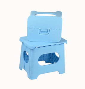 Foldable Plastic <b>Stool</b> Stackable Portable Home Furniture Blue <b>Pink</b> White Modern Design Contemporary Living Room Chair - Product Image 4