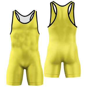 Combinaison de musculation et de lutte unisexe personnalisée, imprimée en couleur, 85 % polyester et 15 % élasthanne, pour hommes - Product Image 3