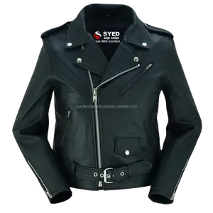 Syed and Sons - Ultra Quality Kunstleder Casual Solid Biker stilvolle Vollarm Regular Jacke und für Frauen