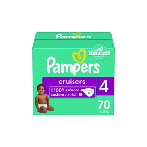 Pañales Premium Pampers Cruisers Protección Activa para Bebés con Capas Transpirables y Tecnología de Alta Absorbencia - Product Image 1