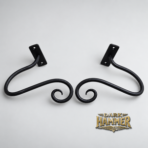 Large Size Hand Forged Iron Scroll <b>Curtain</b> Hook Wall Mounted Decorative <b>Curtain</b> Holdback - Product Image 2