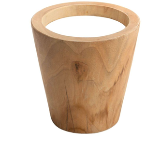 ชุดเชิงเทียนไม้มะม่วงดีไซน์อินเดียคุณภาพสูง 2 ชิ้น พร้อมถาดแก้วขัดเงาสีน้ำตาล สำหรับบ้าน โรงแรม โอกาสคริสต์มาส - Product Image 3