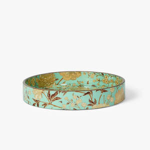 Plateaux de rangement empilables rectangulaires en MDF laqué oriental, motif floral décoratif, lavables au lave-vaisselle, faciles à nettoyer pour organiser la table - Product Image 5
