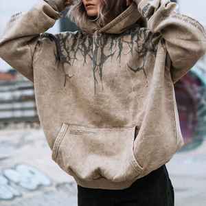Nouveauté 2025 Black Fox International Sweat à capuche décontracté surdimensionné pour femme Broderie 3D Impression graphique sur le devant 100% coton - Product Image 2