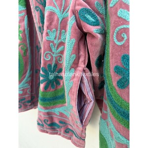 Suzani <b>Velvet</b> <b>Jacket</b> Handmade Floral Embroidery <b>Jacket</b> Boho Hippie <b>Jacket</b> Inside Cotton Iining <b>Jacket</b> <b>Women's</b> Winter <b>Jacket</b> - Product Image 3