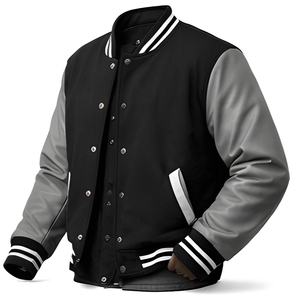 Cotton Fleece Varsity <b>Jacket</b> High GSM Oversized Letterman <b>Jacket</b> Custom <b>Patch</b> Streetwear Winter Fashion Supplier - Product Image 1