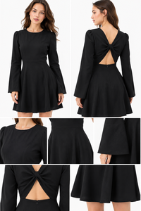 Vestido Maxi sin Espalda para Mujer, Elegante, con Corte en Línea, sin Mangas, Estilo Bohemio, Cintura Alta, Ajustado, 100% Algodón Transpirable para Uso Diario - Product Image 5