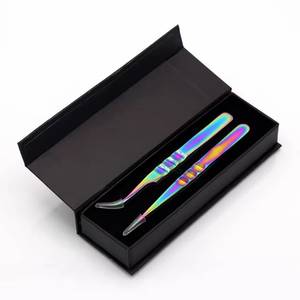 Juego de Pinzas para Pestañas de Acero Inoxidable de Precisión Quirúrgica Morje MS-ET-0007 de 10 mm con Puntas Lisas/Serradas/Dentadas en Caja - Product Image 3