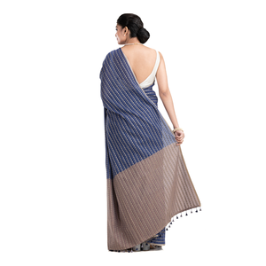 ผ้าไหม/ผ้าฝ้ายทอมือสีเทาดำลายบูติ คอลเลคชั่นใหม่ เนื้อผ้านุ่ม น้ำหนักเบา เป็นมิตรกับสิ่งแวดล้อม ดีไซน์สวยงาม เหมาะสำหรับงานแต่งงานของผู้หญิง - Product Image 6