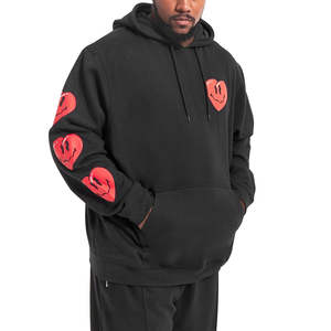 Hoodies personnalisés tendance avec impression en relief, en coton mélangé, basiques, légers, faciles à porter, respirants, meilleur matériau, hoodies pour hommes - Product Image 1