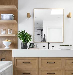 Modern Rectangular Wall <b>Mirror</b> 6mm Glass Framed Edge Design For Bathroom Decor - Product Image 4