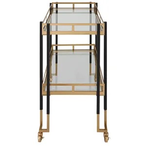 Chariot de rangement de cuisine roulant en métal, moderne, écologique, fait main, avec étagères spacieuses, construction robuste, qualité supérieure - Product Image 1