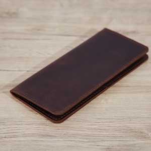 Genuine Leather Heavy Duty Protection Cash Envelope Wallet Factory Price Wholesale Vendor Custom Logo Premium Cash Stuffing Case - Product Image 4