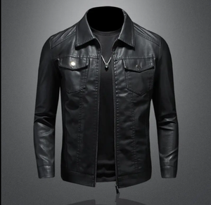 High Quality Embroidery Black Baseball Leather Jackets <b>Men</b> Zip up Leather Jacket Custom Design Black Dye jacket for <b>men</b> - Product Image 4
