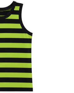 <b>Lime</b> <b>Green</b> Black Striped Men Cotton Tank <b>Top</b> Sleeveless <b>Vest</b> Casual Summer Gym Fitness Shirt Breathable Loose Fit Streetwear <b>Top</b> - Product Image 4