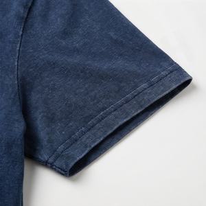 Customized Color Label Streetwear Stock <b>Bulk</b> Mix Clothes Solid Summer Wear French <b>Terry</b> Heavyweight Acid Washed T-Shirt Men - Product Image 6