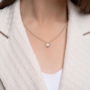 Collier pendentif en diamant de laboratoire taille poire _ Or 14 carats, solitaire, certifié IGI - Product Image 4