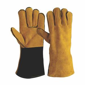 Guantes de Soldadura de Cuero Vacuno de Primera Calidad, Resistentes al Fuego, para Trabajo Pesado, Bomberos, Parrilla y Barbacoa - Product Image 1