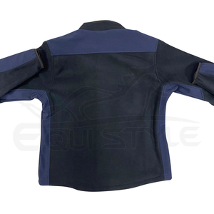 Veste tactique coupe-vent en polaire bleue, veste softshell pour la randonnée avec broderie personnalisée, vente en gros de vestes pour la randonnée, le camping et les activités de plein air - Product Image 3