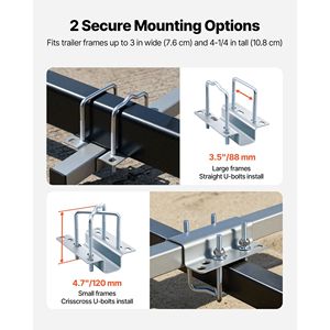 2 Pezzi Guide per Rimorchi di Barche e Imbarcazioni Rinforzate, Altezza Regolabile 27.6-41.3, Rotazione Fluida - Product Image 6