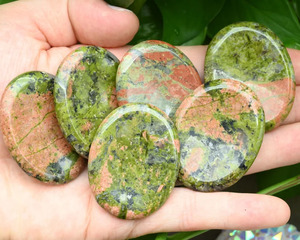Wholesale Unakite High Polished <b>Worry</b> <b>Stone</b> Thumb Massage Feng Shui Style Buy From Muntaha Agate - Product Image 3