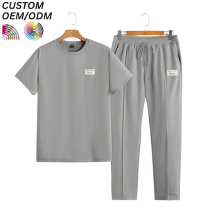 Ensemble T-shirt et short décontracté en coton tricoté respirant pour homme, style streetwear, léger, été, avec logo personnalisé, OEM ODM, fournisseur de marques - Product Image 6