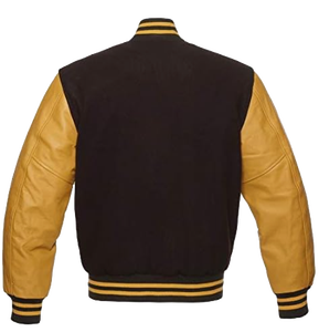 Chaqueta Varsity de Lona para Hombre |   Chaqueta Clásica Americana de Béisbol Acolchada con Forro y Logotipo Frontal - Product Image 2