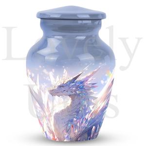 Crystal dragon cremation urn elegant memorial <b>keepsake</b> <b>for</b> human <b>ashes</b> decorative funeral tribute remembrance - Product Image 2