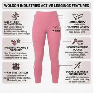 Women's High-Waisted Sports Training <b>Leggings</b> Lightweight Breathable Fabric Quick-Dry Eco-Friendly <b>Pockets</b> for Gym Athletic - Product Image 6
