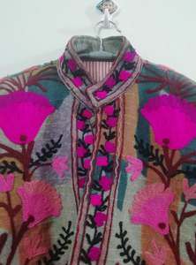 Chaqueta de Terciopelo con Bordado Suzani de Alta Calidad, Nuevo Diseño 2026, Estilo Boho Hippie Indio, Unisex, para Mujer - Product Image 2
