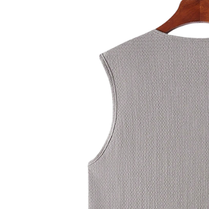 Camiseta sin mangas para hombre, estilo casual de verano, cuello en V, suave, cómoda, transpirable, ligera, a la moda - Product Image 4
