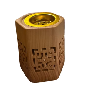 Quemador de Bakhoor de Madera Natural Hecho a Mano para Decoración del Hogar y Quemador de Incienso Árabe - Product Image 1
