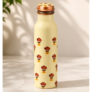 Botella de Agua de Cobre con Diseño Oriental, Termo Portátil con Tapa, Vaso de Viaje - Product Image 3