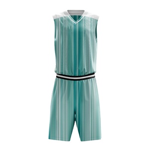 Ensemble d'uniformes de basketball personnalisés professionnels à séchage rapide, antibactériens, unisexes, respirants, en jersey lavé, avec option grandes tailles - Product Image 3