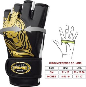 High Quality Premium Half-Finger MMA <b>Gloves</b> for Boxing Sparring Customized Logos for Wrist Strap Lightweight Breathable - Product Image 3