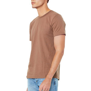 Bella + Canvas Unisex Jersey Short-Sleeve T-Shirt Heather Brown Basic 100% Cotton 200g Breathable Quick Dry O-Neck Regular Fit - Product Image 3