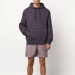 Sweat-shirts pour hommes en coton de qualité supérieure, légers, basiques, vente en gros, nouveau design, best-sellers, couleur unie, effet délavé - Product Image 2