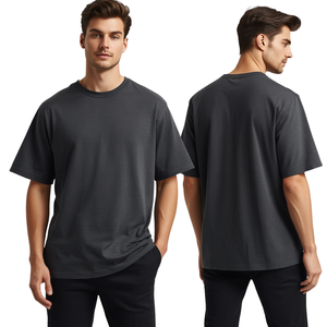 Men's Loose Fit Heavyweight <b>100</b>% Cotton/<b>Polyester</b> Blend Eco-Friendly Breathable T-<b>Shirt</b> with Custom Printed Design - Product Image 1