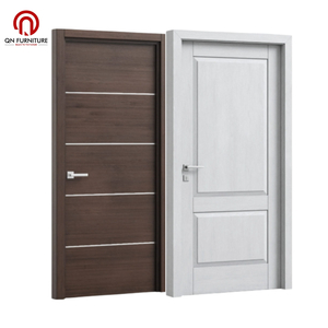 Puerta Principal de Madera Maciza de Protección Ambiental, Panel Compuesto de PVC y Madera WPC, Diseño Posmoderno, Insonorizada e Impermeable - Product Image 1