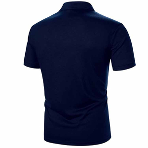 Camisa de Manga Corta Azul Claro para Hombre, 100% Algodón, Tela No Tejida, Bordado Frontal, Estampado Digital, Secado Rápido, Color Sólido - Product Image 3